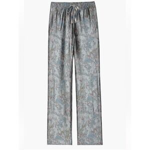 ZADIG & VOLTAIRE Pomy British Flowers Jacquard Pants Metallic Size 2 (French 34)